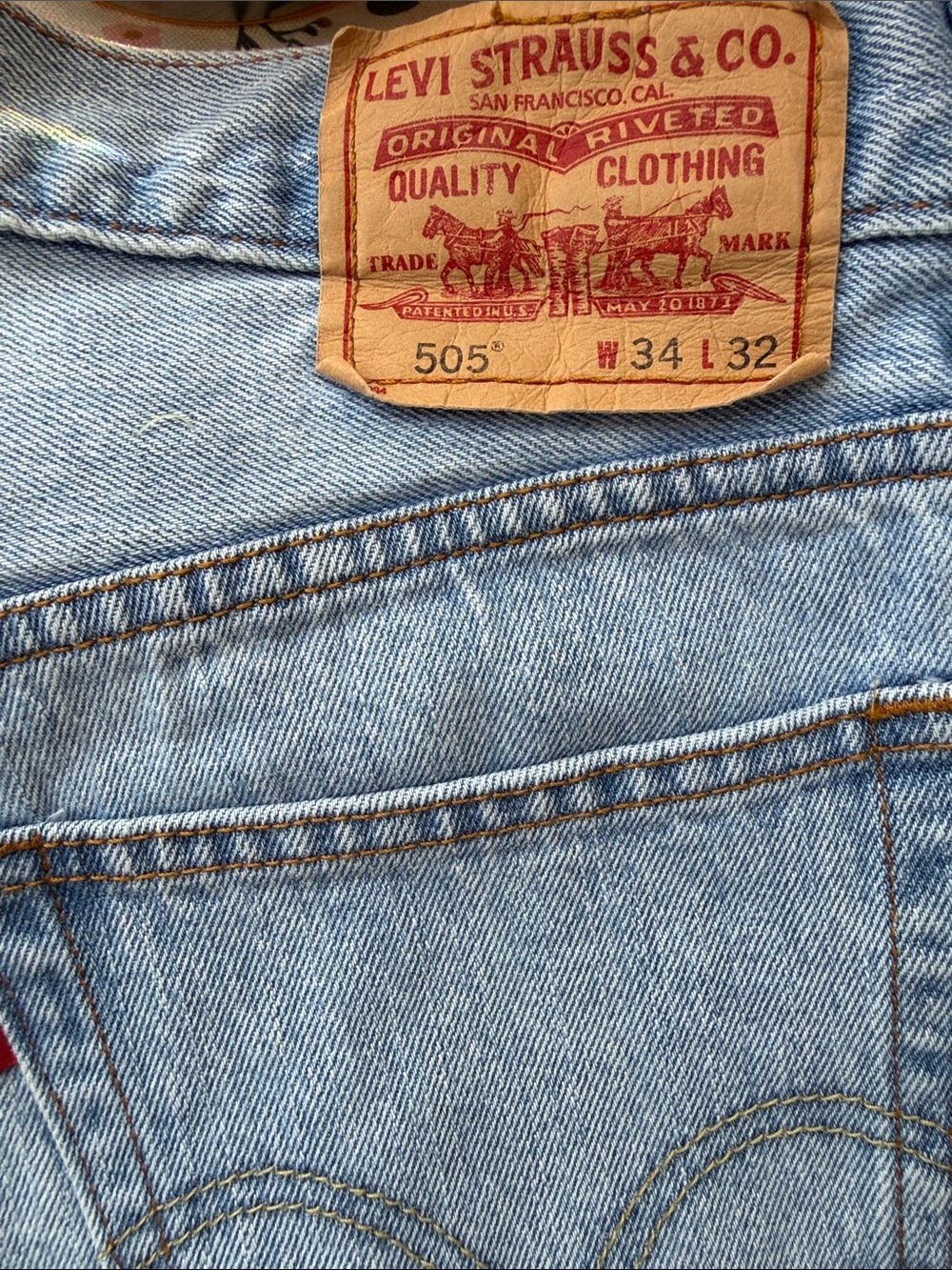 Levi's 504 Light Blue Straight Leg Jeans